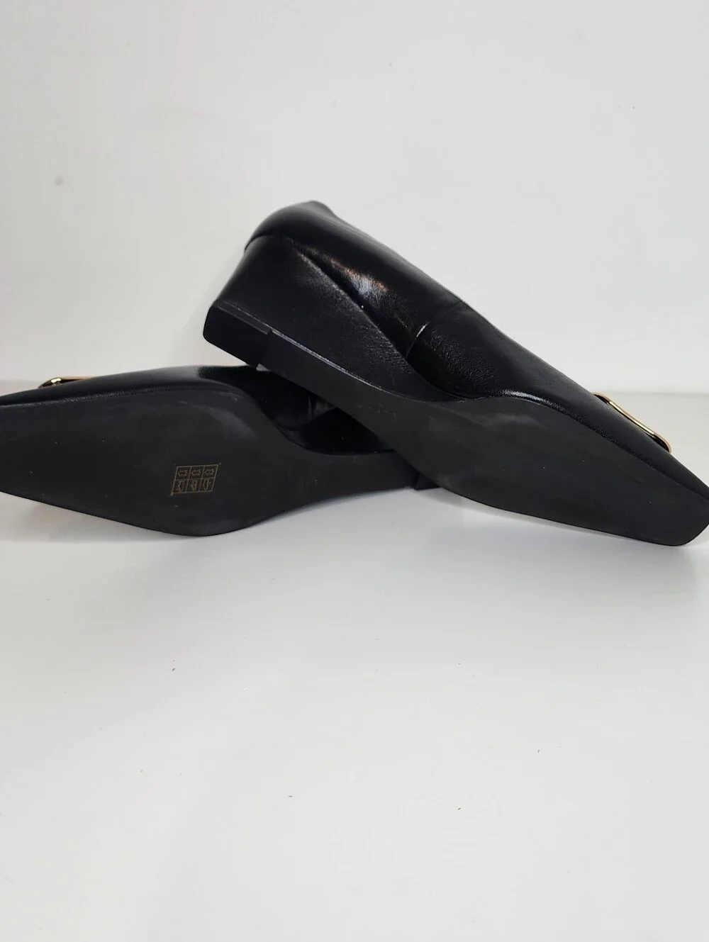 Tory Burch Georgia Wedge Black Leather Pumps Size 11